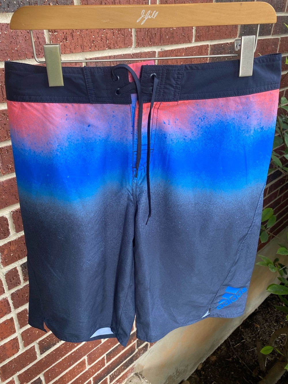 adidas Men’s Black Blue Coral Gradient Swim Board Shorts